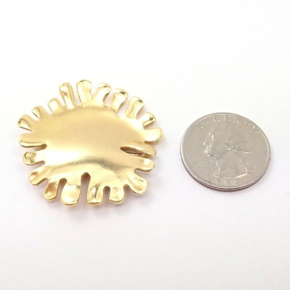 Authentic! Tiffany & Co Cummings 18k Yellow Gold Nickelodeon Abstract Pin Brooch - Picture 3 of 7